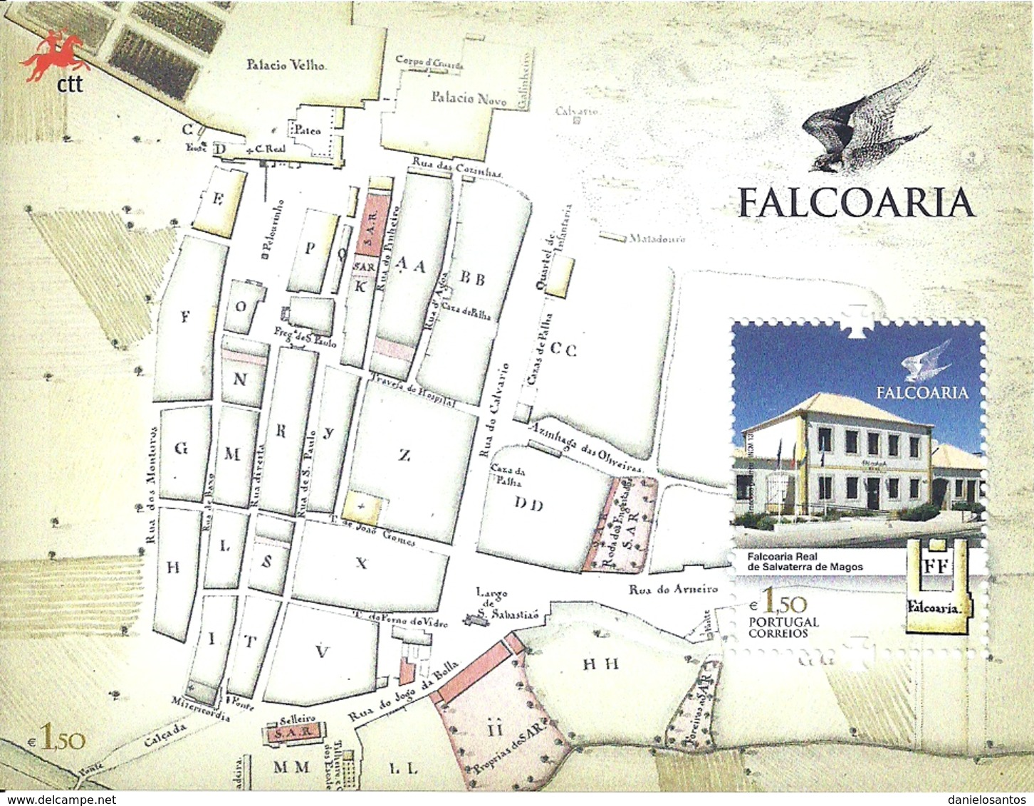 Portugal 2013 Falconery - Royal Falconery Building, Salvaterra De Magos  Souvenir Sheet MNH - Eagles & Birds Of Prey