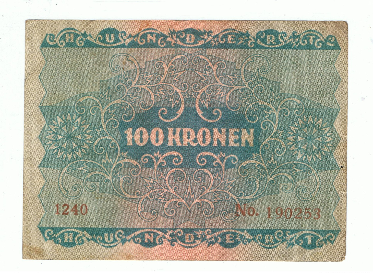 AUSTRIA»100 KRONEN»1922 FIRST ISSUE»PICK-77»VF CONDITION»CIRCULATED - Oostenrijk