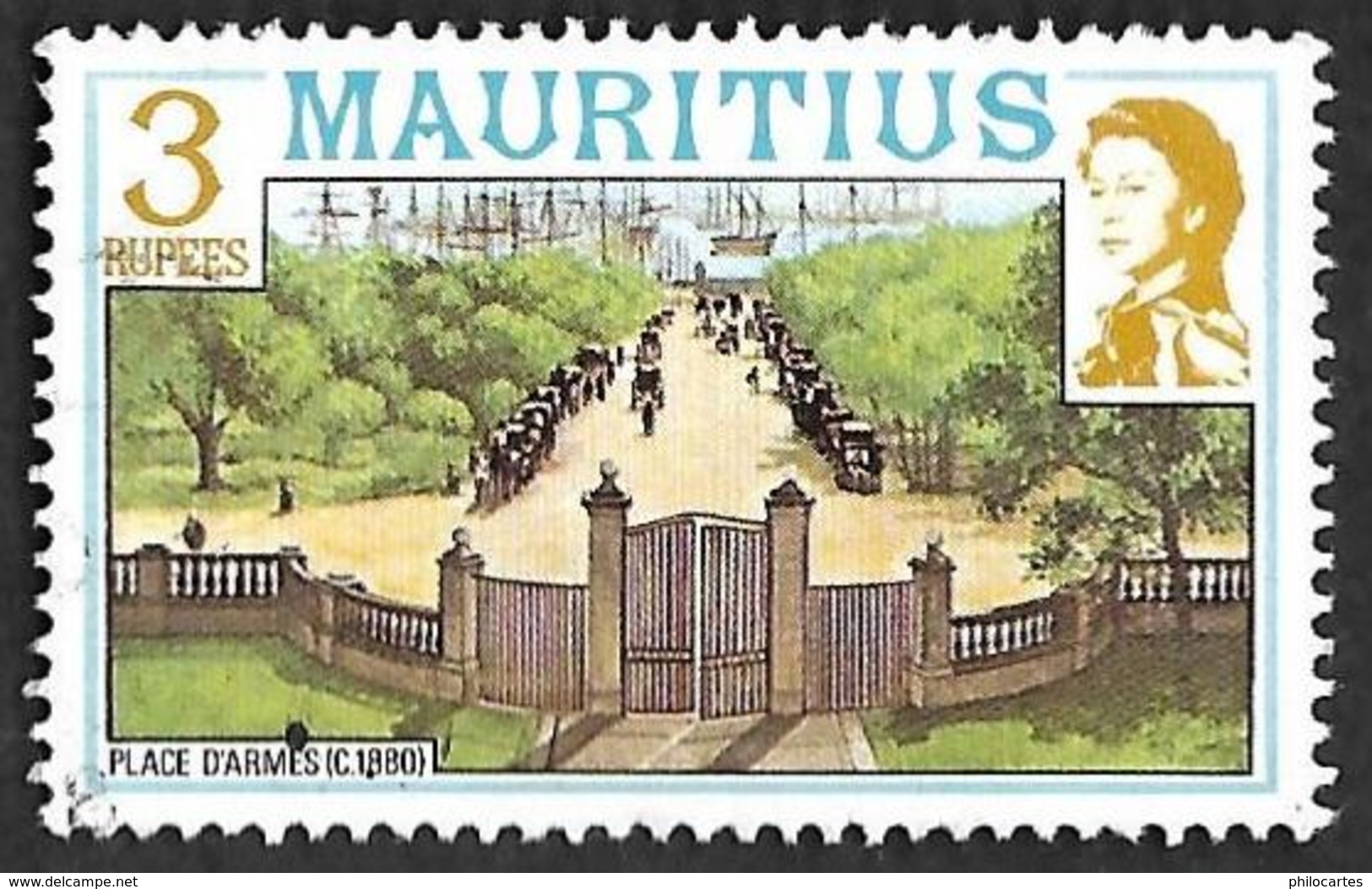 MAURICE 1978 -  Mauritius - YT  464 - Place D'armes-  Oblitéré - Mauritius (1968-...)