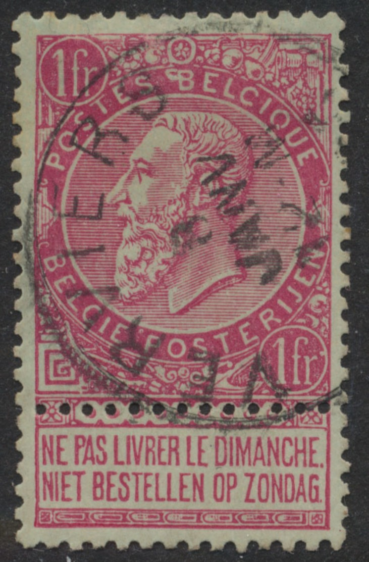 Fine Barbe - N°64 Obl Simple Cercle "Verviers" - 1893-1900 Fine Barbe