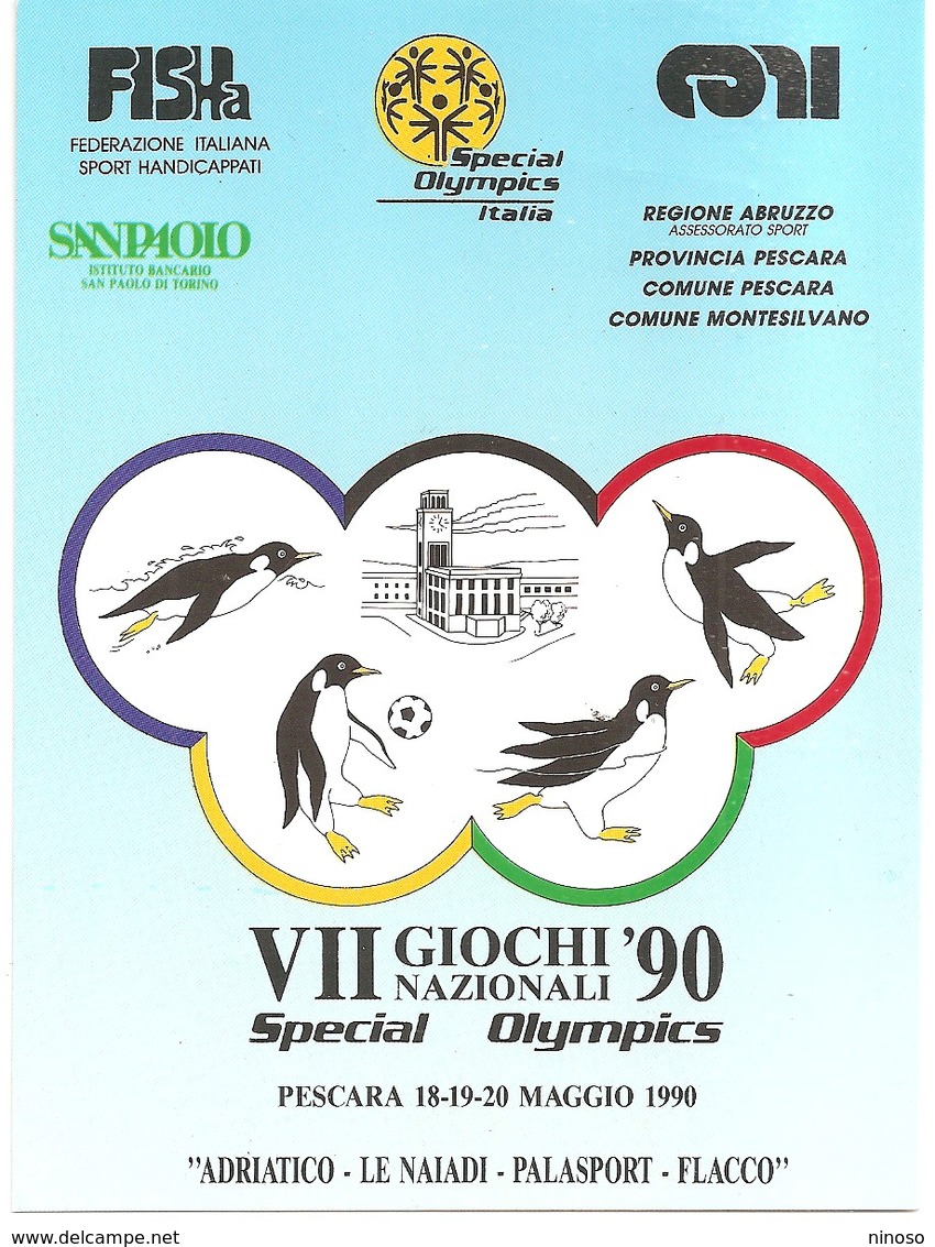 VII GIOCHI  NAZIONALI  '90  SPECIAL OLYMPICS  PESCARA 18-19-20 MAGGIO - Storia