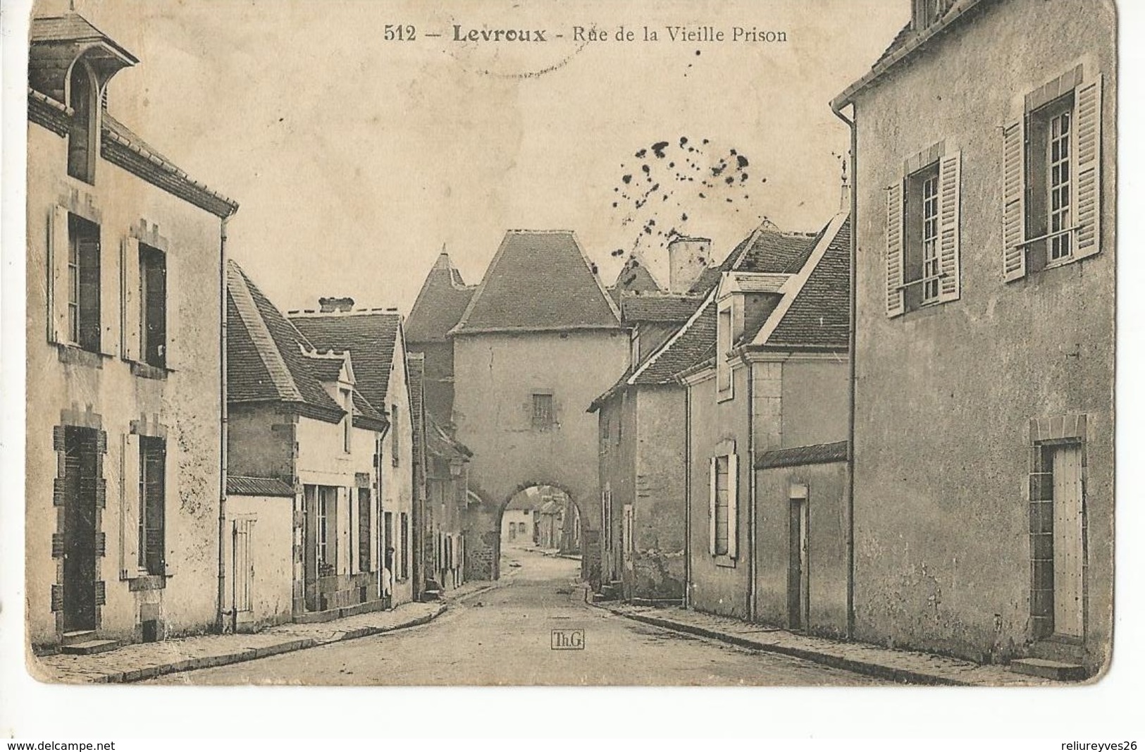 CPA,D. 36, N°512, Levroux , Rue De La Vieille Prison , Ed. Th. G. 1914 - Autres & Non Classés