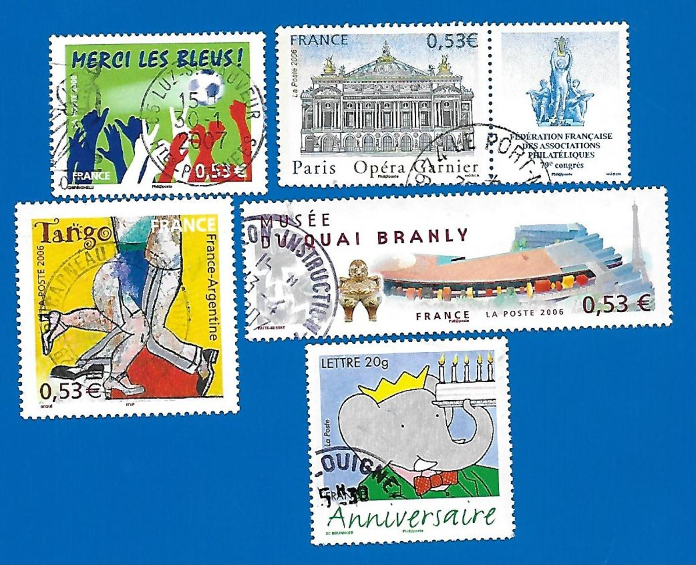 2006 - Timbres N° 3926, 3927, 3932, 3936 Et 3937 - Gebraucht