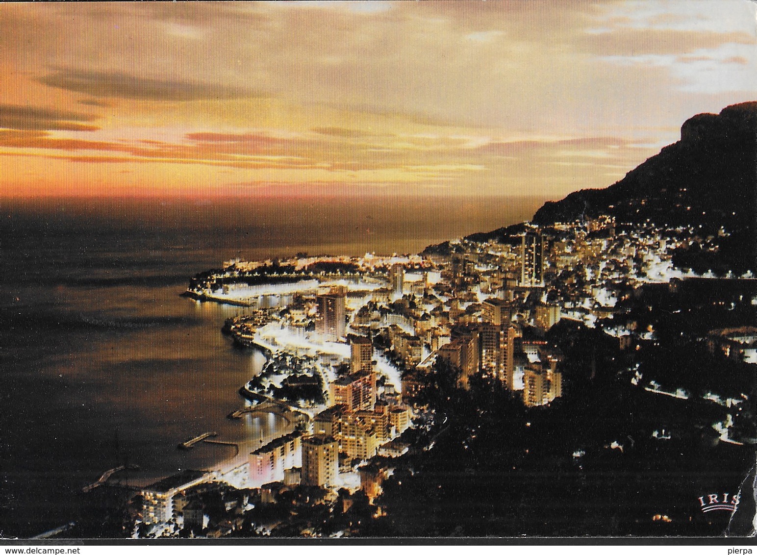 MONACO - MONTECARLO - PANORAMA AL TRAMONTO - SCRITTA AL VERSO - Viste Panoramiche, Panorama