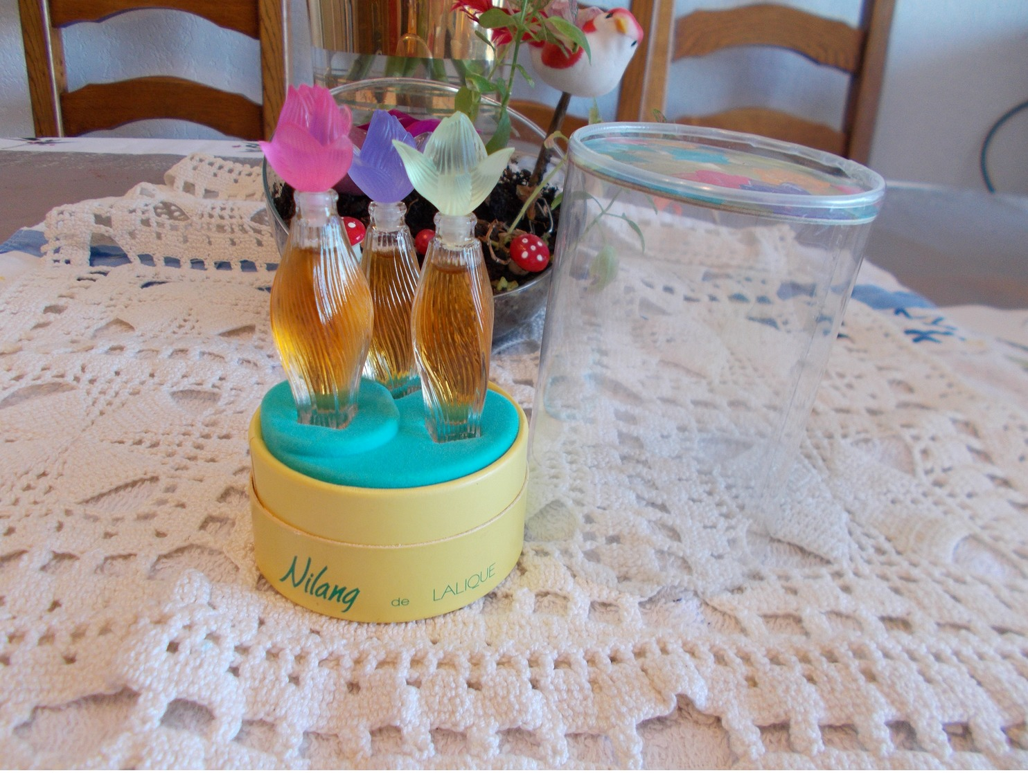 Magnifique Coffret De ""trois ""miniature Parfum ""lalique ""nilang ""bouteille Pleine ""rare"" - Miniatures Womens' Fragrances (in Box)