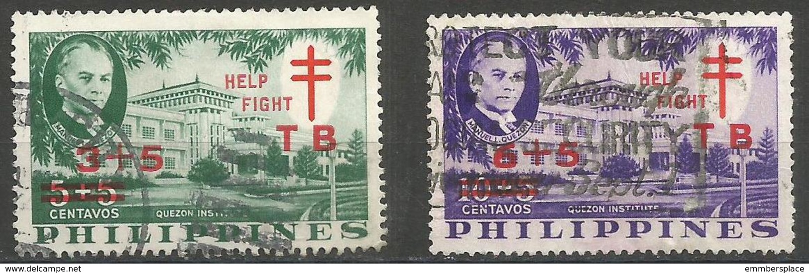 Philippines - 1959 TB Campaign  Quezon Institute  Used     Sc B12-3 - Philippines