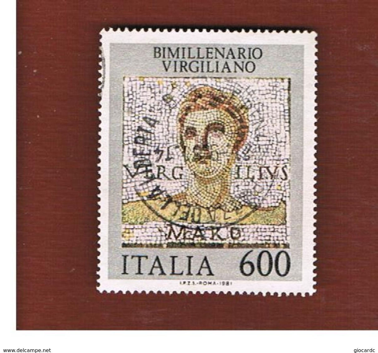 ITALIA REPUBBLICA  - SASS. 1575      -      1981 VIRGILIO    -      USATO - 1981-90: Usados