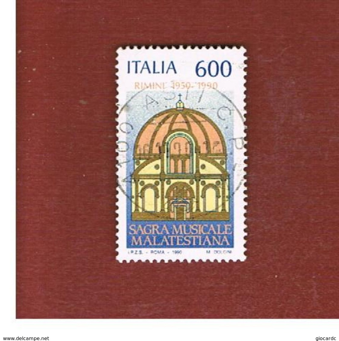 ITALIA REPUBBLICA  - SASS. 1941    -      1990 SAGRA MUSICALE MALATESTIANA  -      USATO - 1981-90: Gebraucht