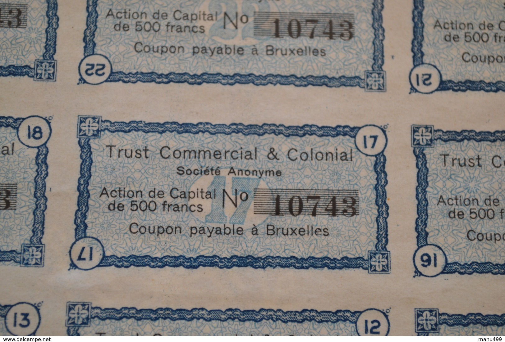 Titre Trust Commercial Et Colonial - Afrique