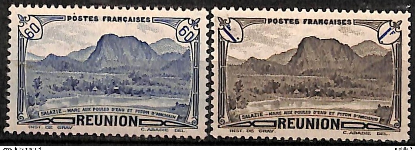 [828441]Réunion 1944 - N° 247/48, Piton D'Anchain, Colonies, SC - Ongebruikt