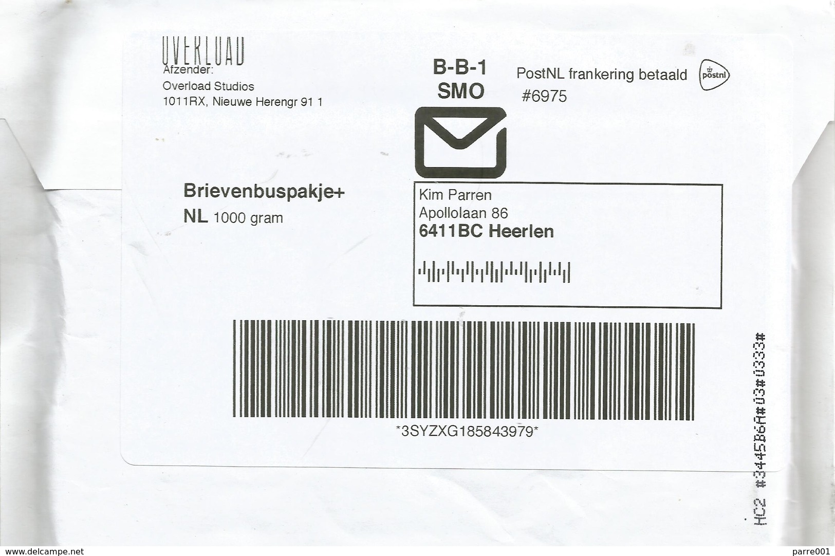 Netherlands 2019 Amsterdam Meter Hytech Special Rate For Small Packet That Can Fit Through A Letter Box EMA Cover - Franking Machines (EMA)