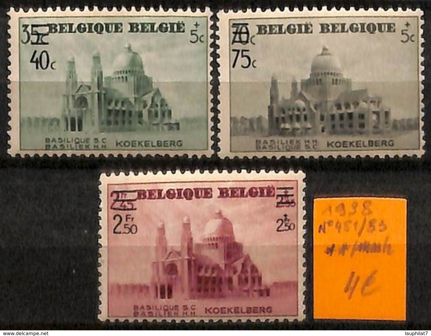 [814924]Belgique 1938 - N° 481/83, Koekelberg, Architecture, Eglises Et Cathédrale - Autres & Non Classés