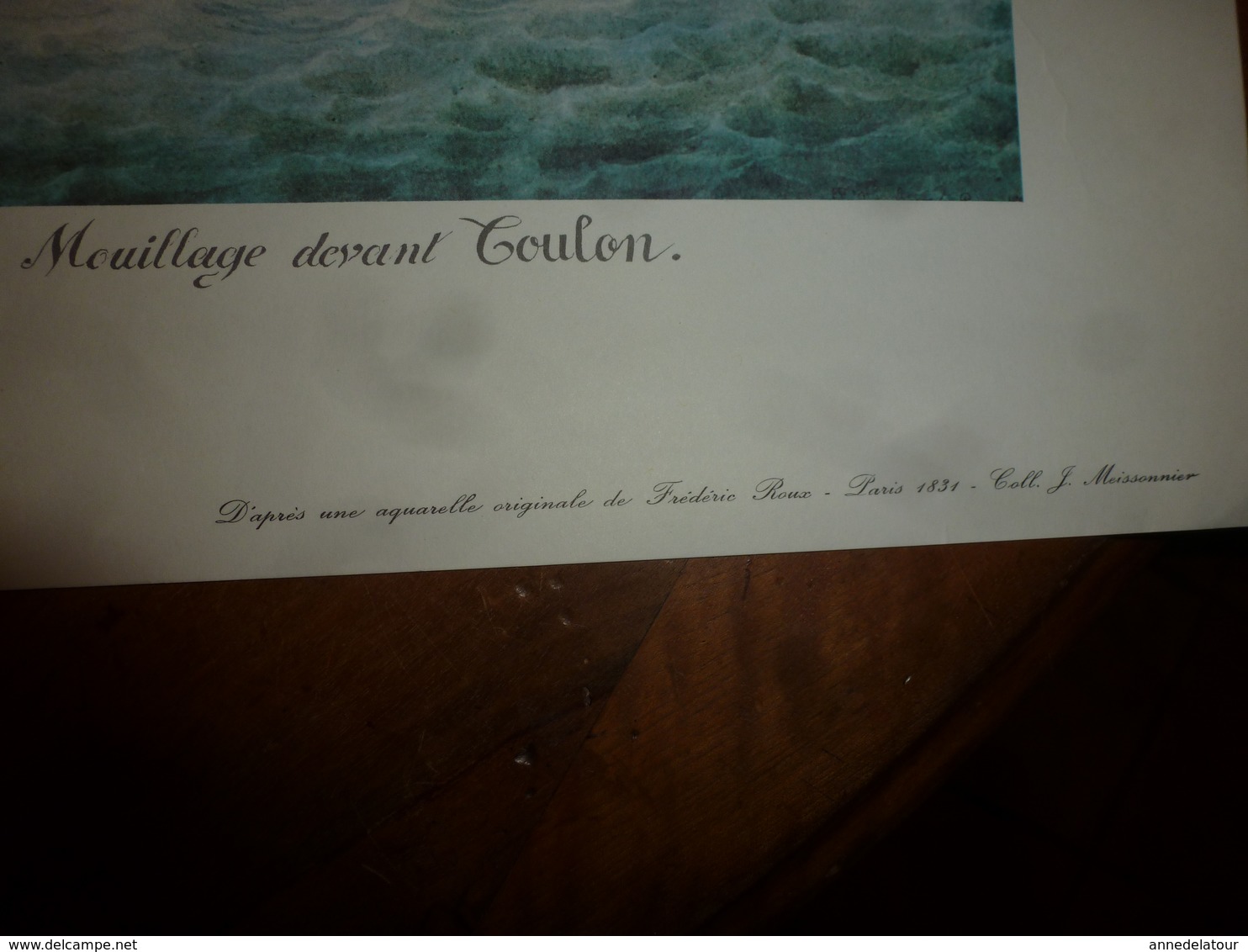 Vaisseau Français 2 Ponts A 80 Canons, Au Mouillage Devant TOULON (Portrait Navire  ,dimension Hors-tout = 48cm X 36cm - Maritime Decoration