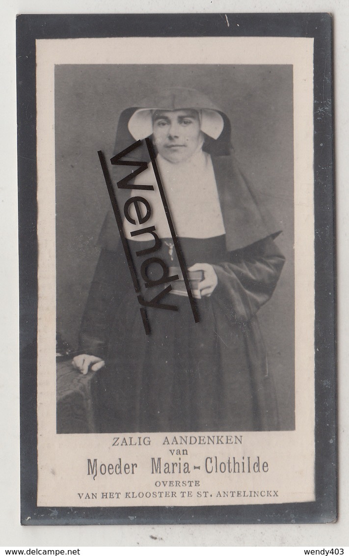 Originele Foto Moeder Maria Clotilde-Octavie Leus    °Oosterzeele/zuster 1884    +Gent 1919 - Images Religieuses