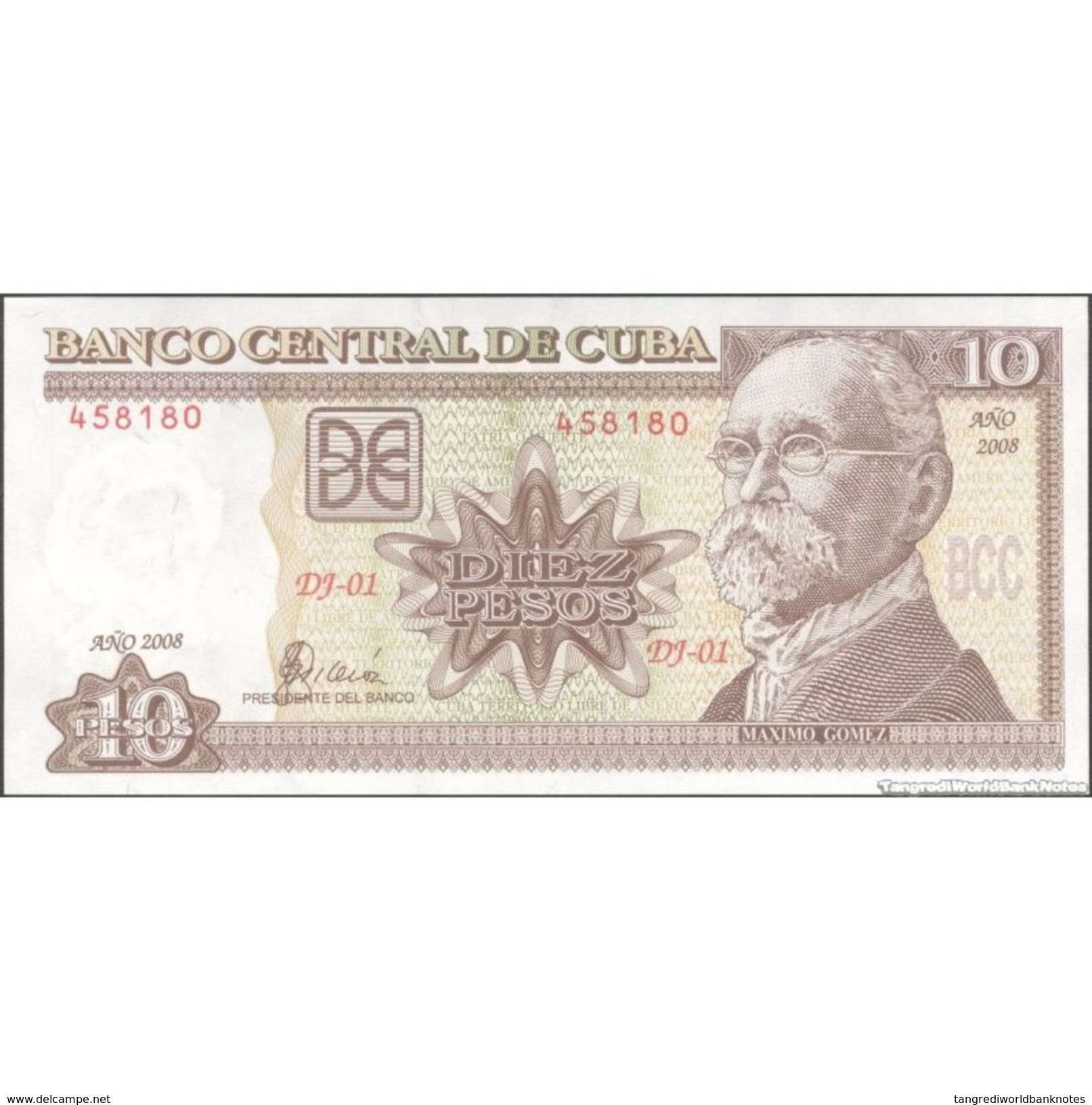 TWN - CUBA 117j - 10 Pesos 2008 Serie DJ-01 UNC - Cuba