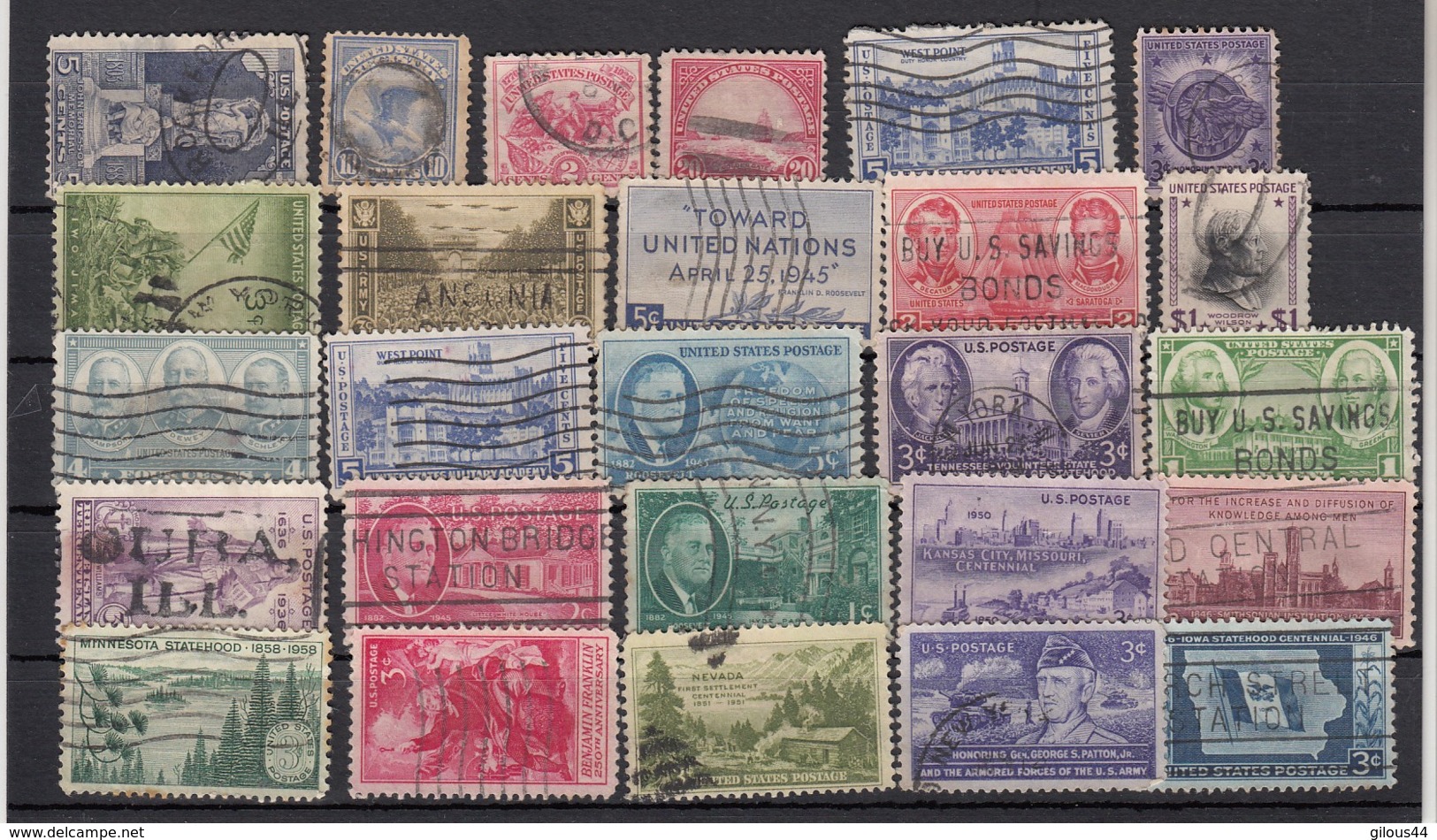 USA  Lot De 26 Valeurs - Usati