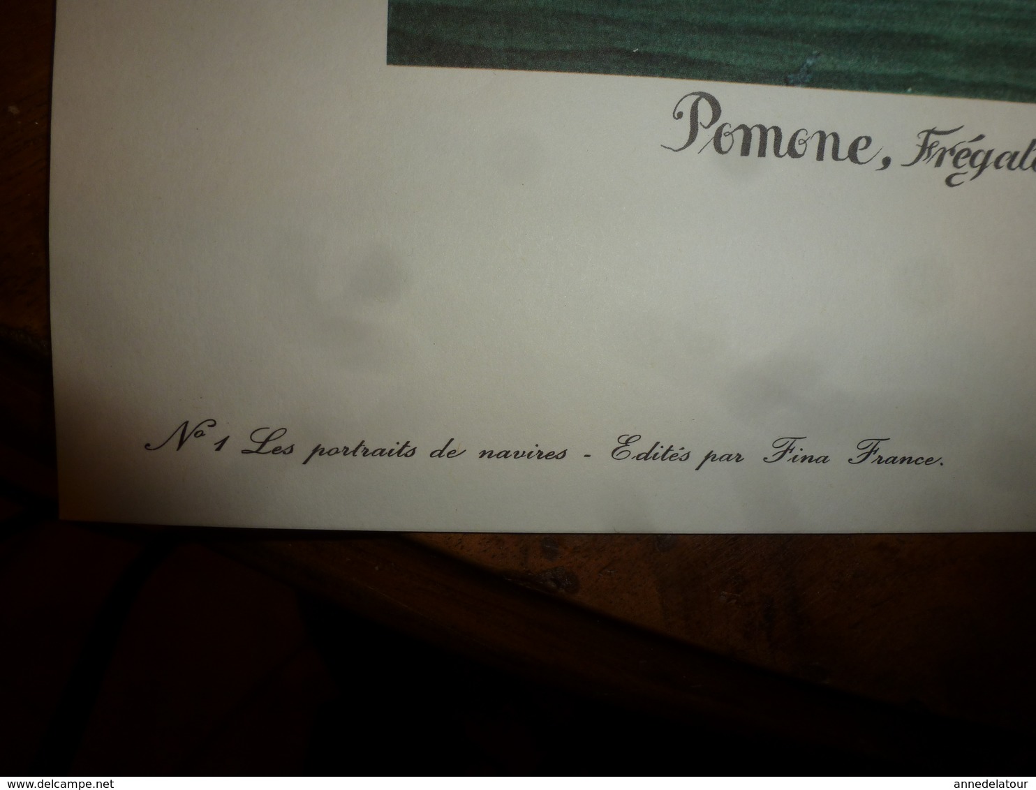 La Frégate Française POMONE Armée De 46 Canons En Rade De TOULON (Portrait Navire  ,dim. Hors-tout = 48 X 36cm - Décoration Maritime