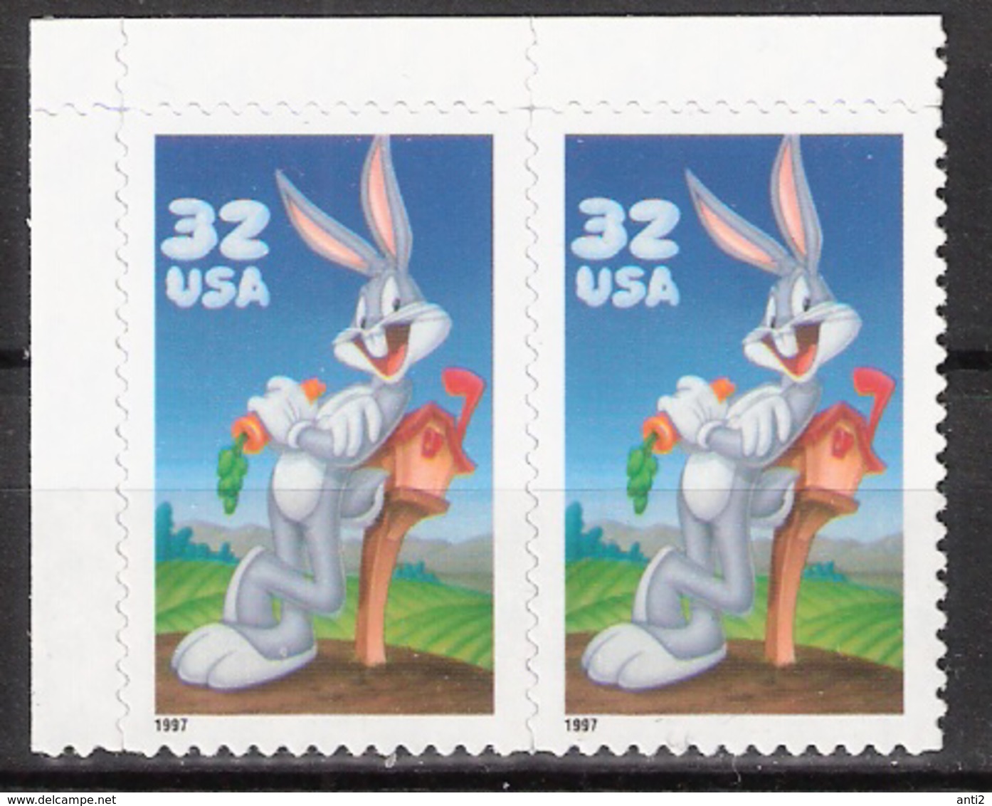 USA 1997 Cartoon Character Bugs Bunny,  Mi 2829 BA X 2 MNH(**) - Ungebraucht