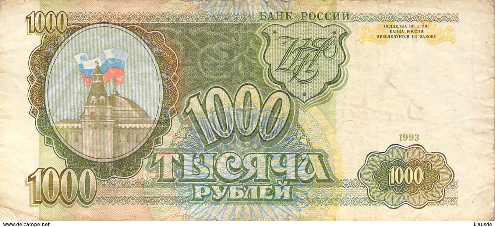 1000 Rubel Banknote Rußland 1993 - Russland