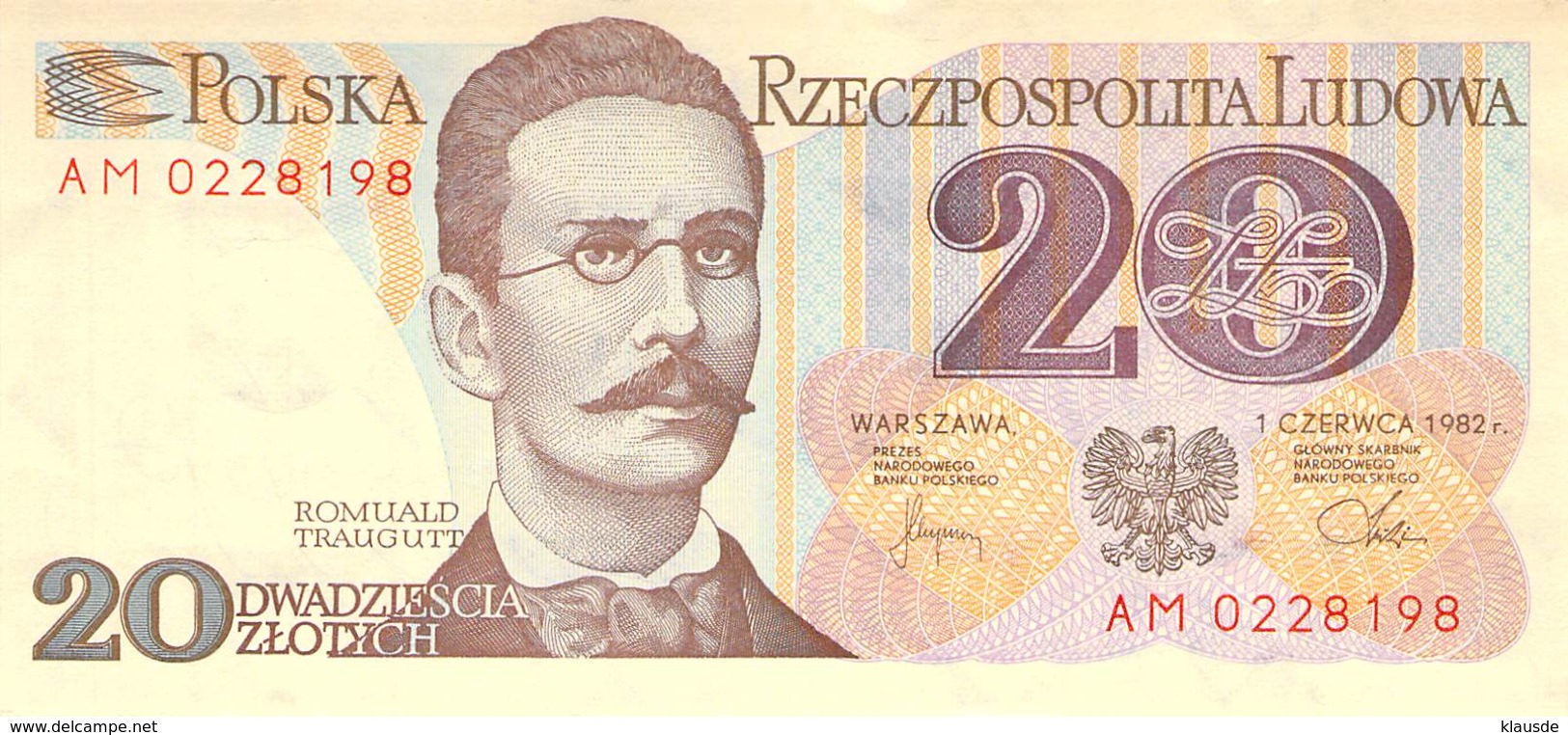 20 Zloty Banknote Polen 1982 - Polen