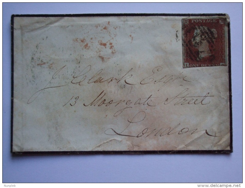 GB 1851 MOURNING COVER SUNDERLAND TO LONDON - Covers & Documents