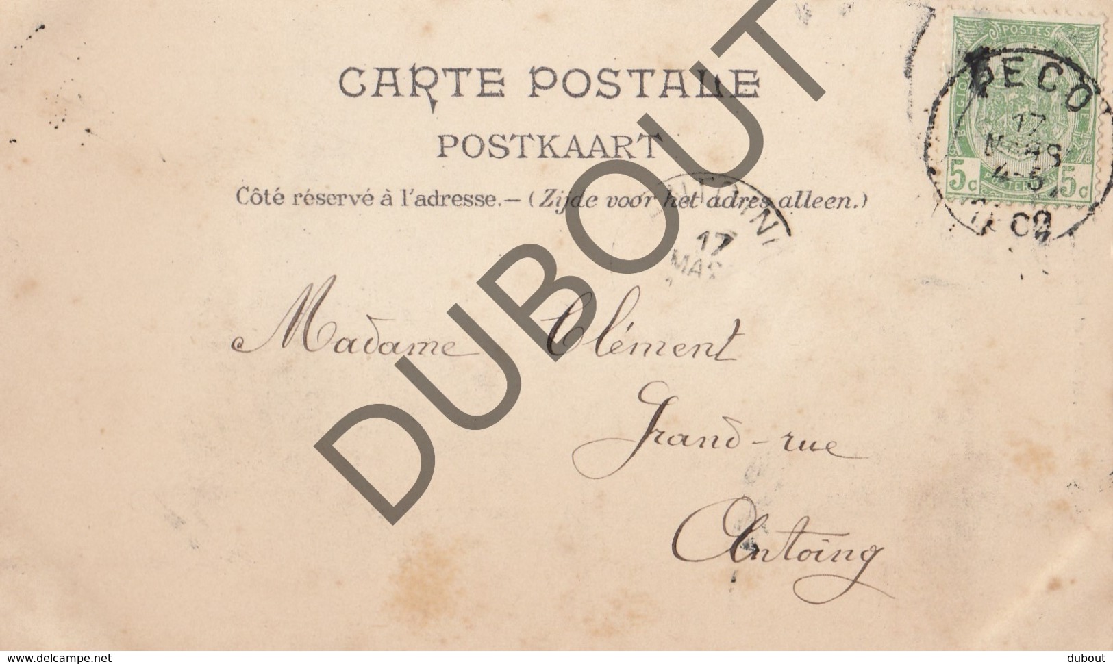 Postkaart-Carte Postale PECQ Rue De Lannoy (O262) - Pecq