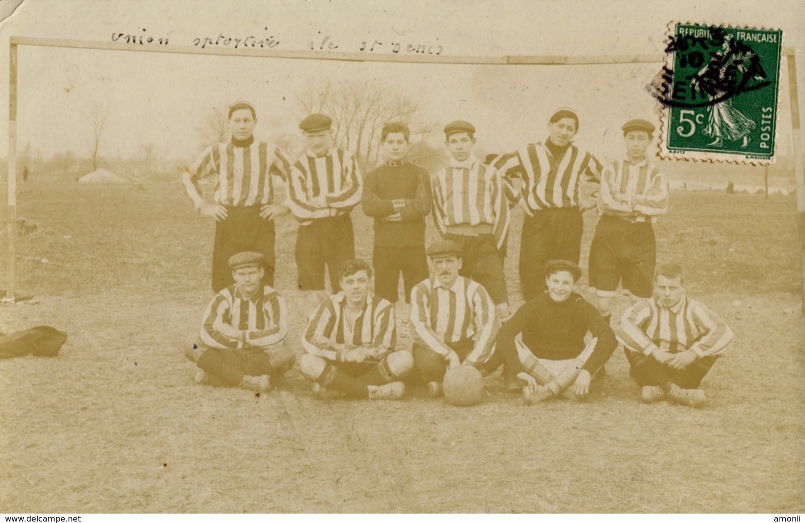 93. SEINE SAINT-DENIS - L'ÎLE SAINT-DENIS. Equipe De L'Union Sportive Football En 1910. (Qualité Photo) RARE. - L'Ile Saint Denis