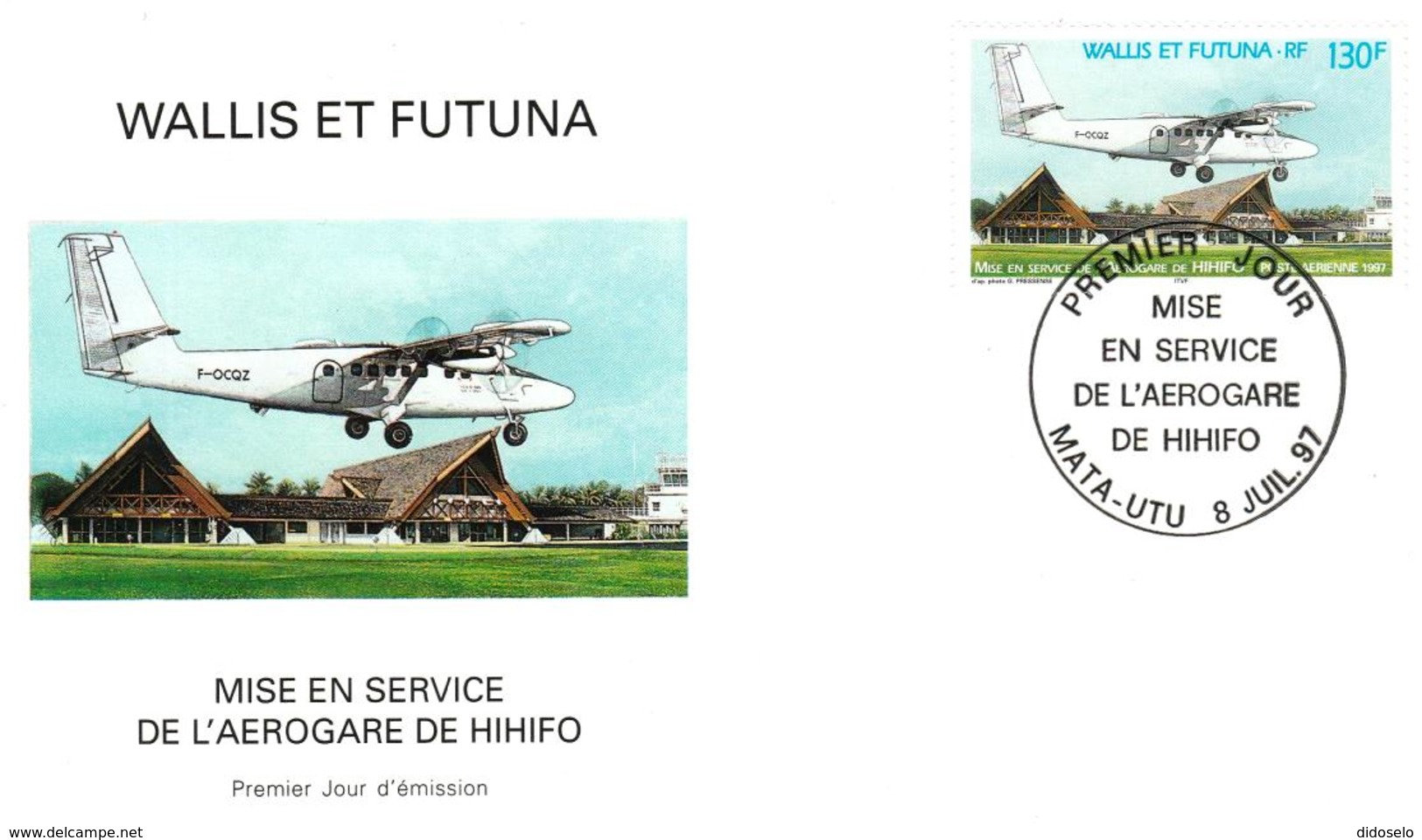 Wallis And Futuna Aero Stamp On FDC - Aeroplane - Briefe U. Dokumente