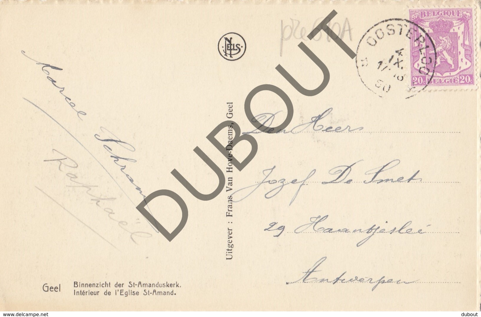 Postkaart-Carte Postale GEEL St Dimphnakerk (O275) - Geel