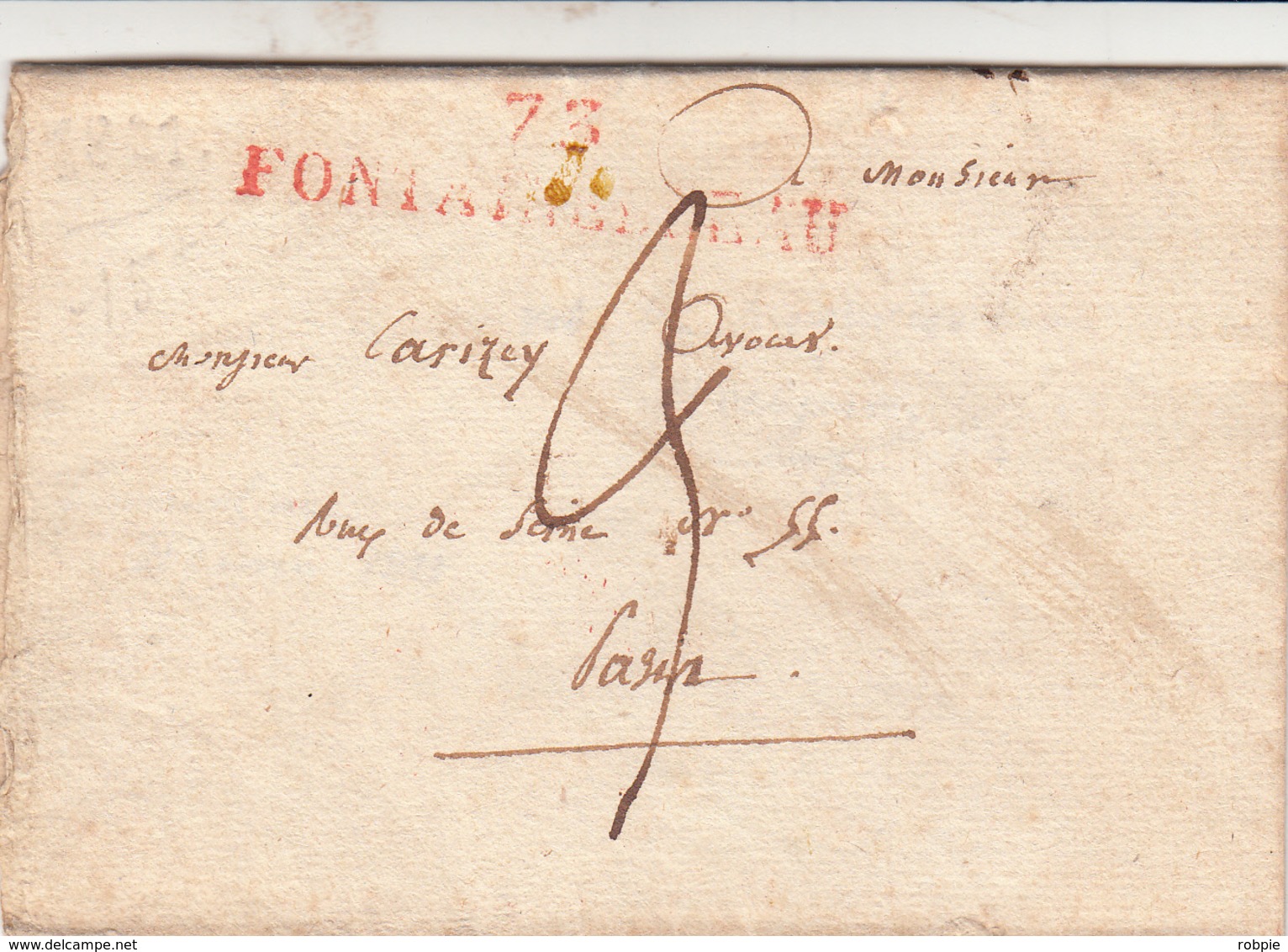 Lettre De FONTAINEBLEAU  1821 - 1801-1848: Précurseurs XIX