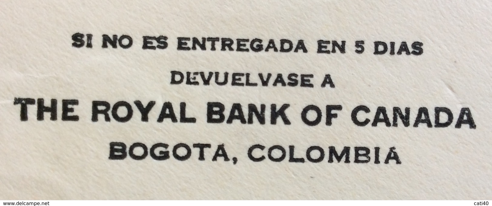 COLOMBIA   CANADA   FROM  BOGOTA'  TO  HAMILTON  THE  29/11/1930 - Bolivia