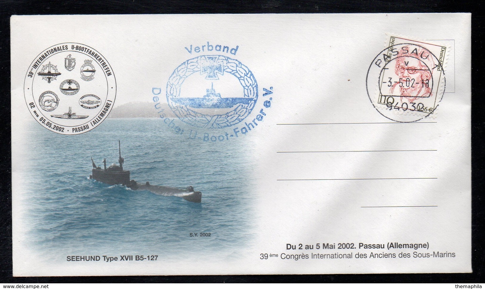 SOUS MARIN - U BOOT - SUBMARINE / 2002 ALLEMAGNE ENVELOPPE ILLUSTREE (ref LE3238) - Sottomarini