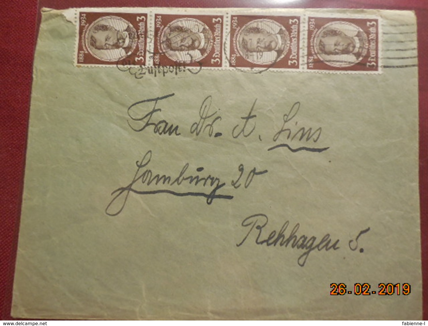 Lettre De 1934 - Briefe U. Dokumente