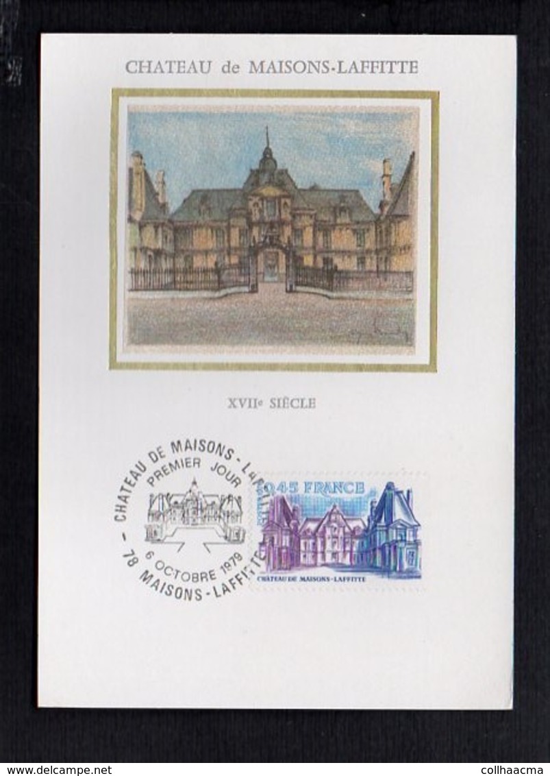 78 Château De Maisons Lafitte / Carte Maximum / Cachet Temporaire 1er Jour 6/10/1979 - Maisons-Laffitte