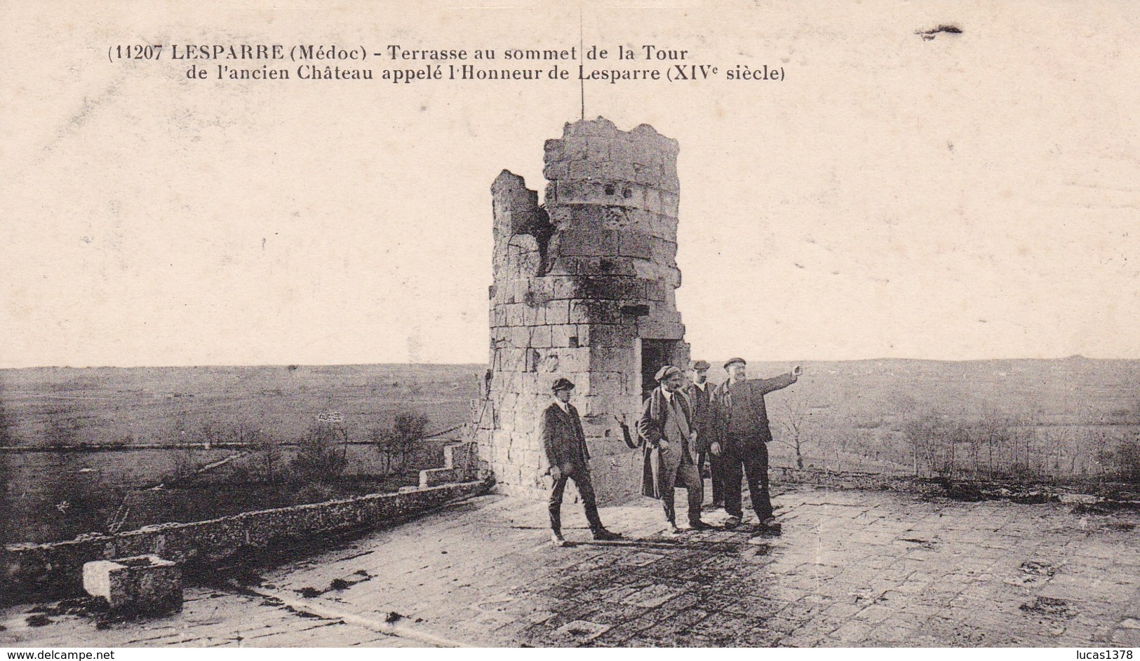 33 / LESPARRE / TERRASSE AU SOMMET DE LA TOUR DE L ANCIEN CHATEAU / FRANCHISE 140 E REGIMENT TERRITORIAL - Lesparre Medoc