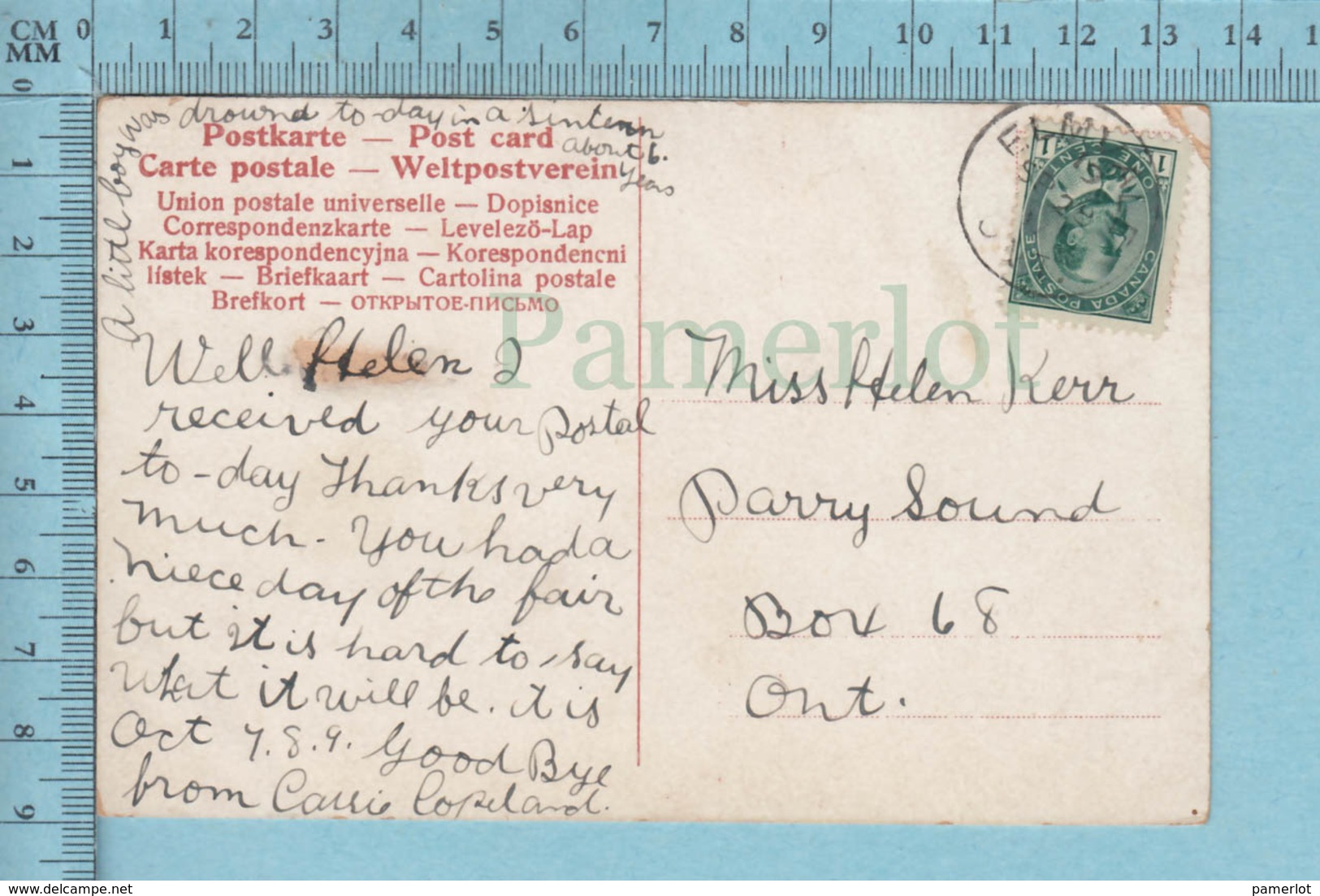 CPA - Femme Dans Les Bois Saluant  - A Servie En 1919 - Post Card Carte Postale - Femmes
