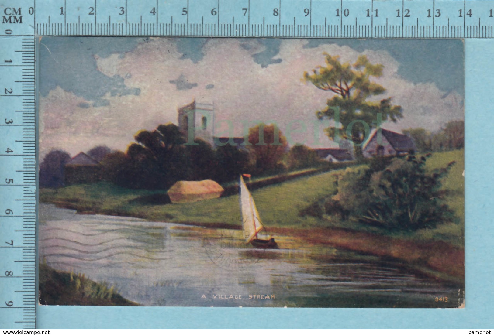 CPA- Village Stream #3413 - A Servie En 1910 - Post Card Carte Postale - Peintures & Tableaux