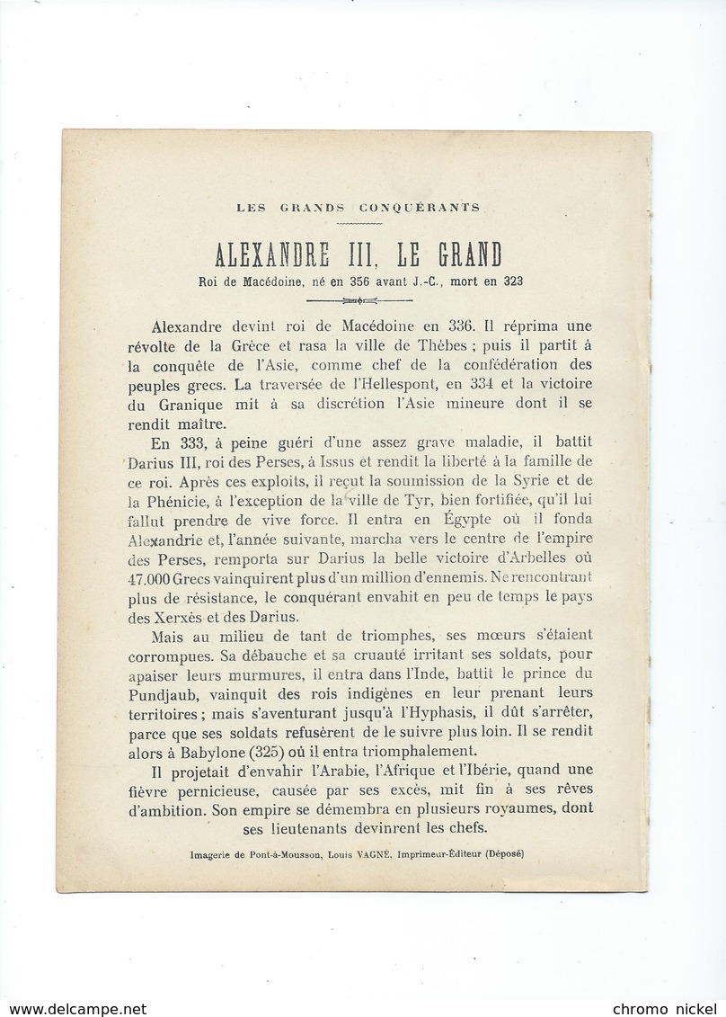 BUCÉPHALE Alexandre III Le Grand Couverture Protège-cahier  TB + / - 1900s 3 Scans Texte Au Dos RR - Protège-cahiers