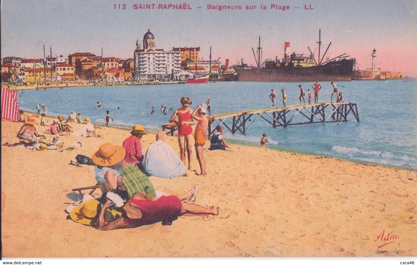 CPA - 112. ST RAPHAEL Baigneurs Sur La Plage - Saint-Raphaël