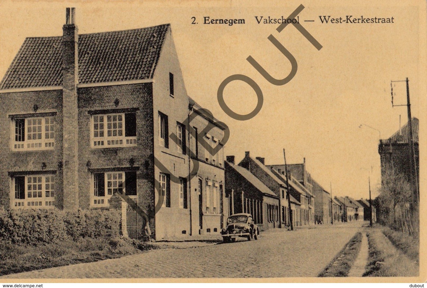 Postkaart-Carte Postale EERNEGEM Vakschool Westkerkestraat (O156) - Ichtegem