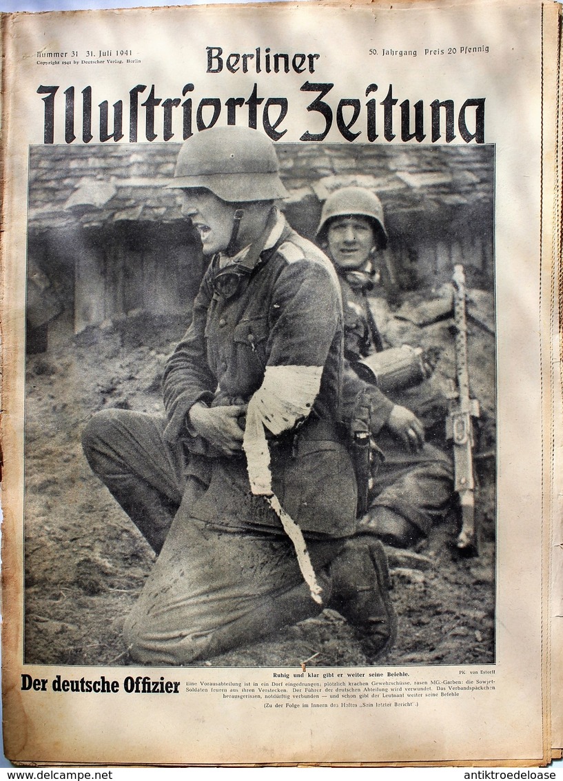 Berliner Illustrierte Zeitung 1941 Nr.31  Der Deutsche Offizier - Ruhig Und Klar Gibt Er Seine Befehle - Deutsch