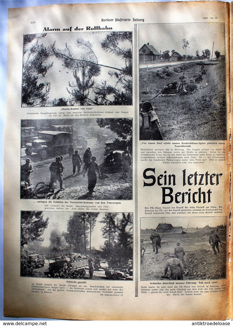 Berliner Illustrierte Zeitung 1941 Nr.31  Der Deutsche Offizier - Ruhig Und Klar Gibt Er Seine Befehle - Allemand