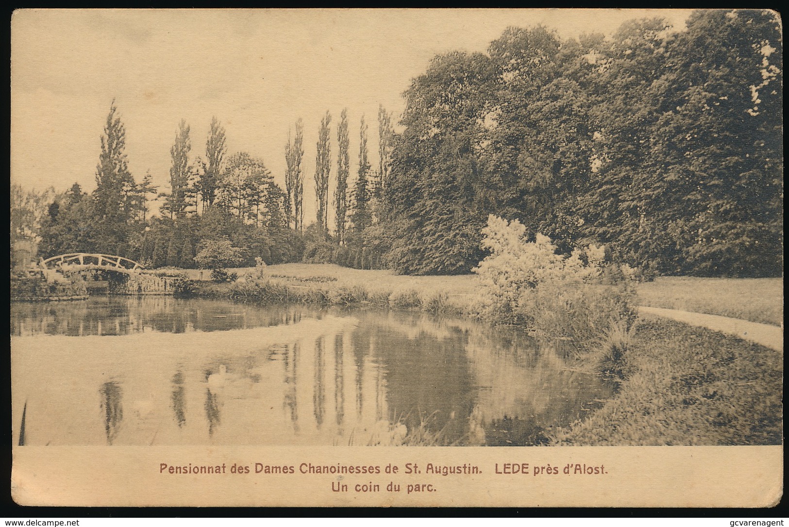 LEDE = PENSIONNAT DES DAMES CHANOINESSES DE ST.AUGUSTIN - UN COIN DU PARC - Lede