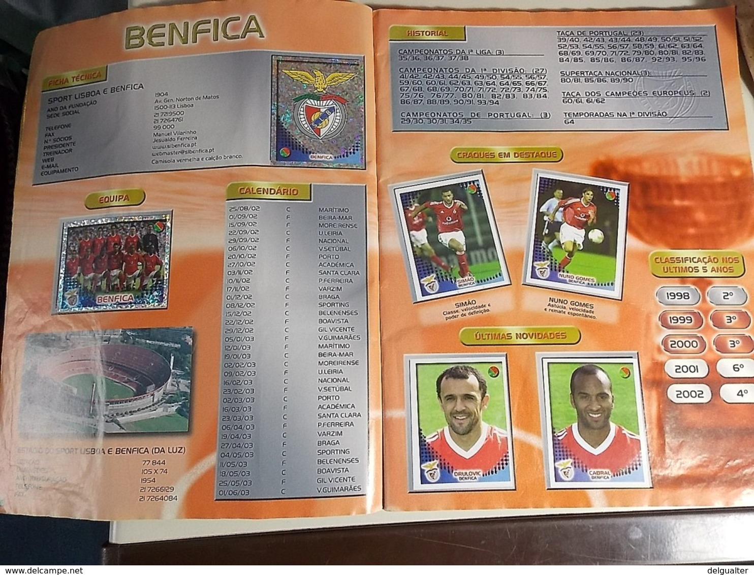 Panini * Stickers Album * Futebol 2002-2003 Portugal * With Rare Cristiano Ronaldo Sticker * Used Album *miss 1 sticker