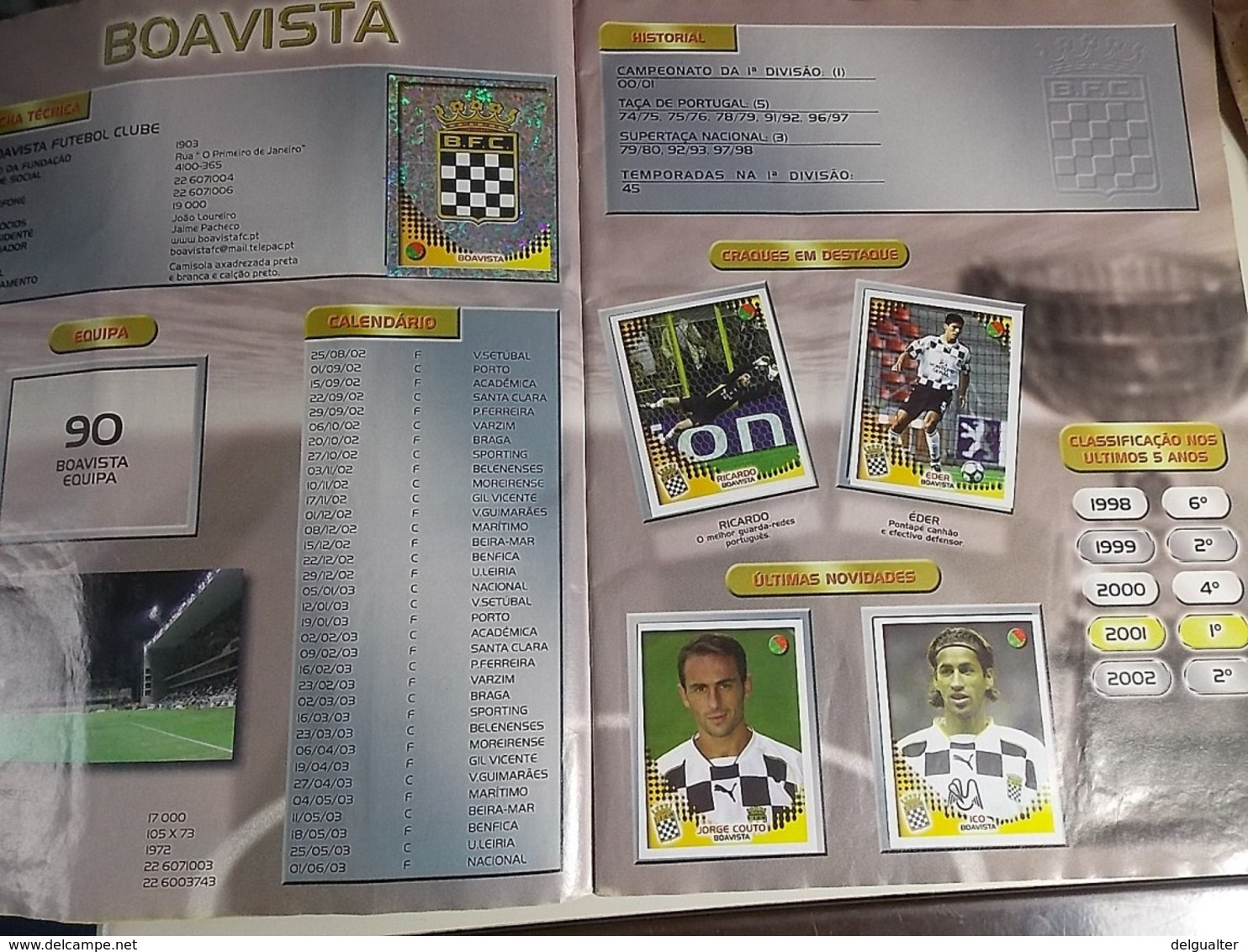 Panini * Stickers Album * Futebol 2002-2003 Portugal * With Rare Cristiano Ronaldo Sticker * Used Album *miss 1 sticker