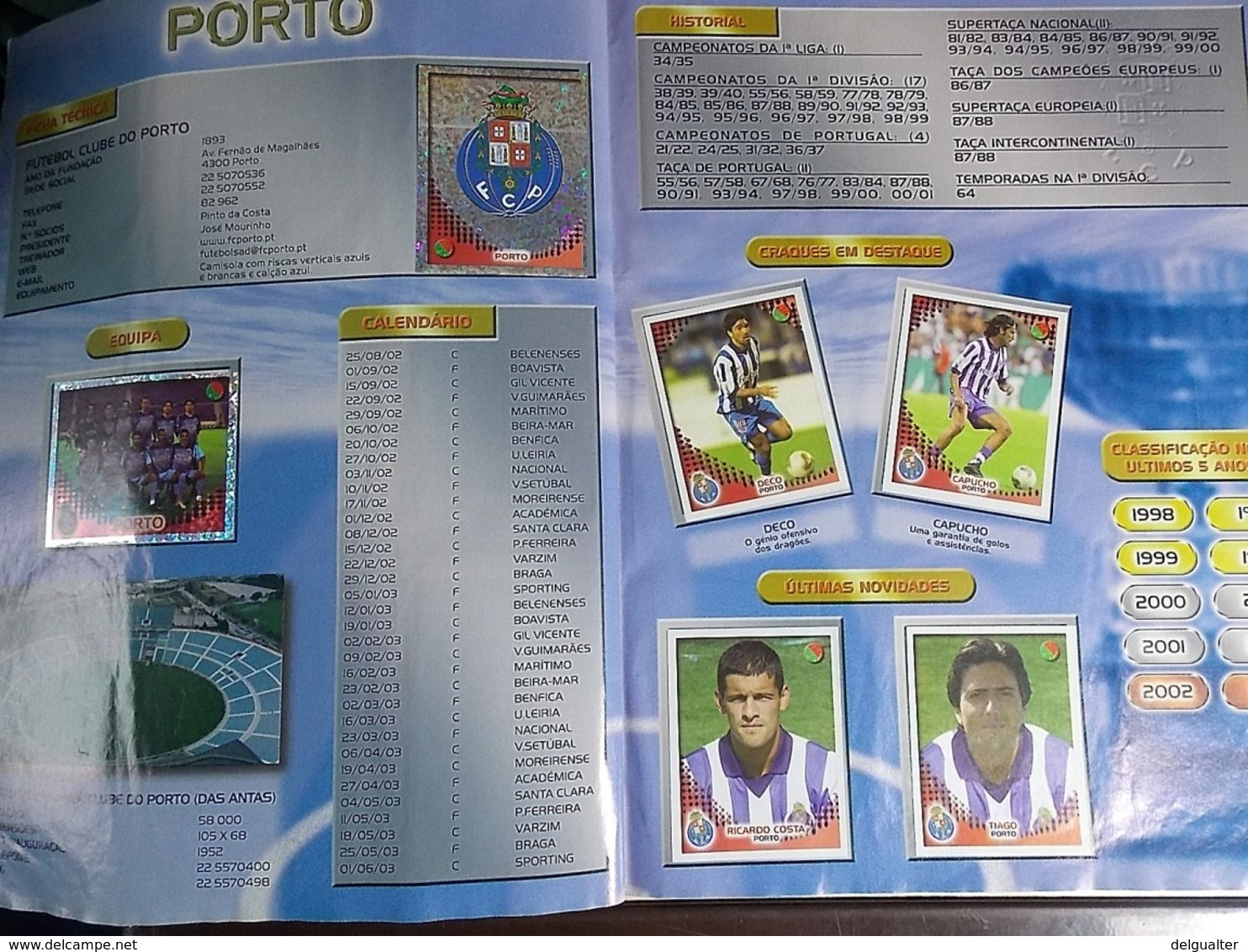 Panini * Stickers Album * Futebol 2002-2003 Portugal * With Rare Cristiano Ronaldo Sticker * Used Album *miss 1 sticker