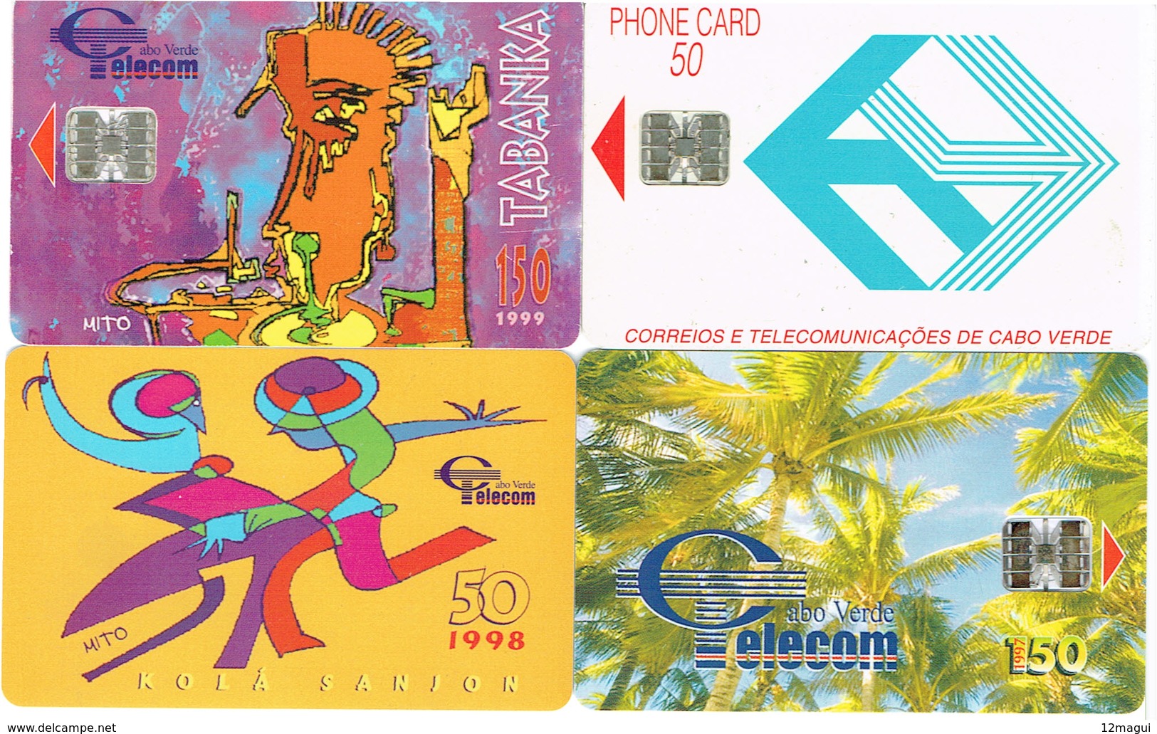 PHONECARDS-- CAPE VERDE-- 4 DIFFERENTS CARDS-- - Cap Vert