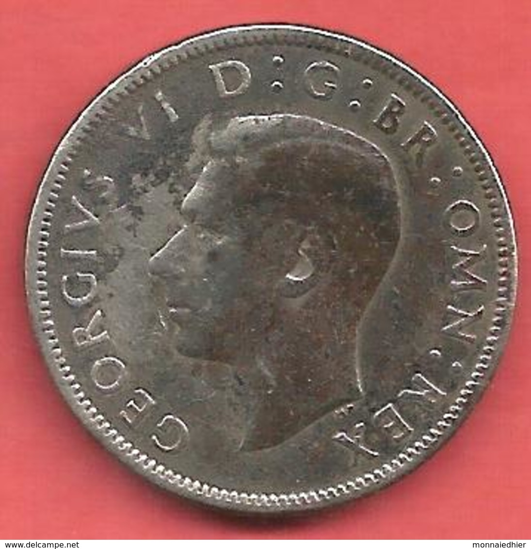 2 Shillings , GRANDE BRETAGNE , Cupro-Nickel , 1949 , N° KM # 878 - J. 1 Florin / 2 Schillings