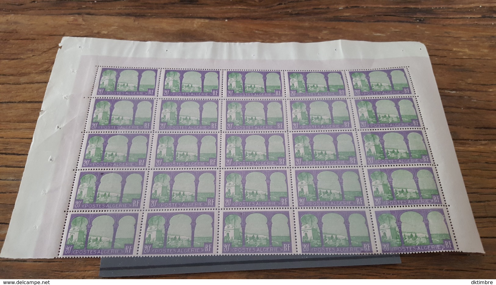 LOT 442669 TIMBRE DE COLONIE ALGERIE NEUF** LUXE FEUILLE - Verzamelingen & Reeksen