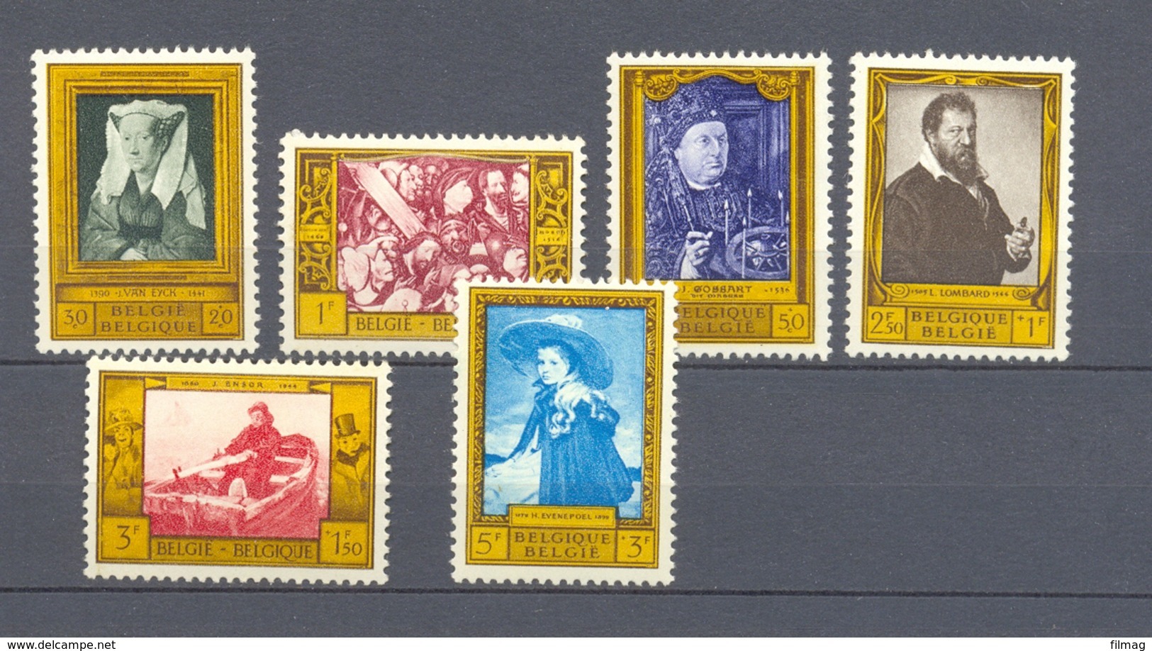 1076/1081 SCHILDERIJEN POSTFRIS** 1958 - Neufs